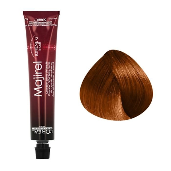 Pysyvä väri - L'OREAL - Majirel N°7.4 - Vaaleanpunainen kupari - 50ml - Kermainen koostumus Kobber blond