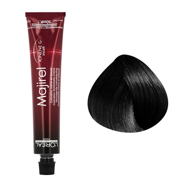 Pysyvä väri L'Oréal - Majirel nro 1 musta - Kermanen koostumus sort