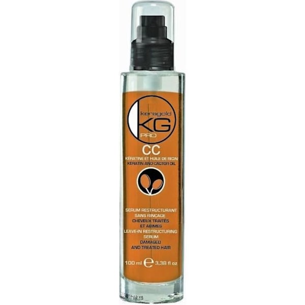 Omstruktureringsserum med KERATIN og RICINOLIE - KERAGOLD Pro - CC keratin - leave-in 100ml