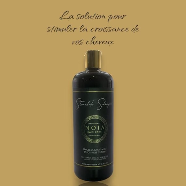 Noïa Stimulate Shampoo 1L, ricinusolie, hvidløg og sesam, sulfat-fri-paraben-fri-silikone-fri