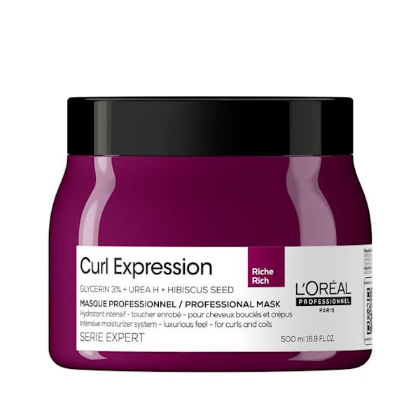 Hårmask - L'Oréal - Curl Expression - 500ml - Intensiv återfuktning - Utmärkt glans