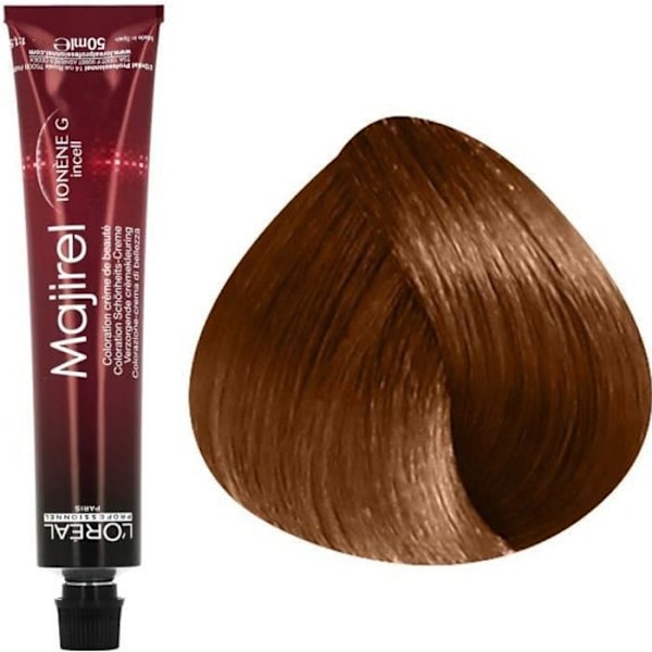 Permanente farvning - L'Oréal Professionnel - Farvekorrektion 7.35 - Gylden Mahogni - 50ml - Creme Guldbrun Mahognifarve