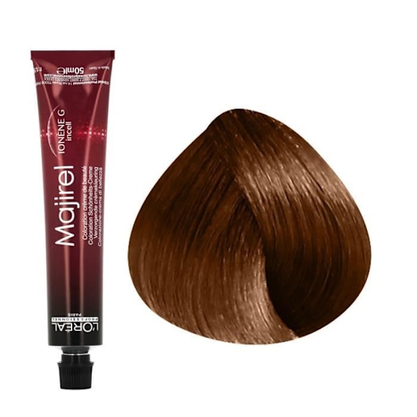 Pysyvä värjäys - L'OREAL - Majirel N°6.34 - Tumma kullanhohtoinen vaalea punertava - 100% peittävyys - 50 ml Mørk gylden kobberblond