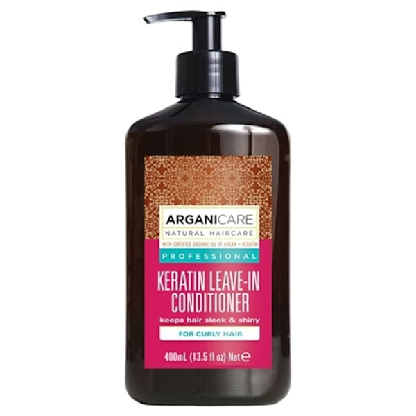 Arganicare Keratin Krøllet Hårpleje 400 ml SOLBESKYTTELSE HÅR