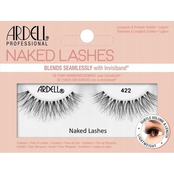 Faux cils - Ardell - Naked Lashes 422 - Sort - Mellemlængde - Stil Wispies sort