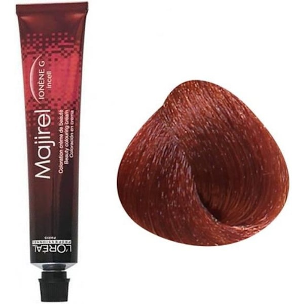 Pysyvä väri - L'Oréal Professionnel - Majirel N:o 7.44 - Syvä kupariblondi - 50ml - Ammoniakki Dyb kobberblond