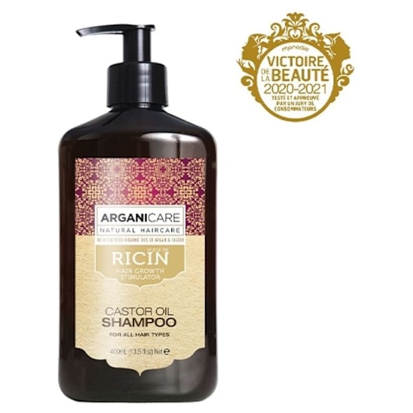 Arganicare Growth accelerator schampo med ekologisk ricinolja. 400 ml
