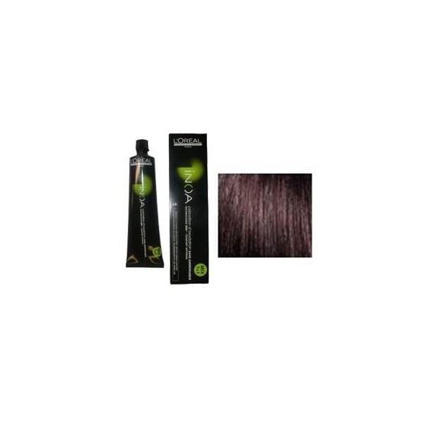 Hapetusväri ilman ammoniakkia L'Oréal Professionnel - Inoa N°4.20 - Intense Violine Chestnut Lilla rødt hår