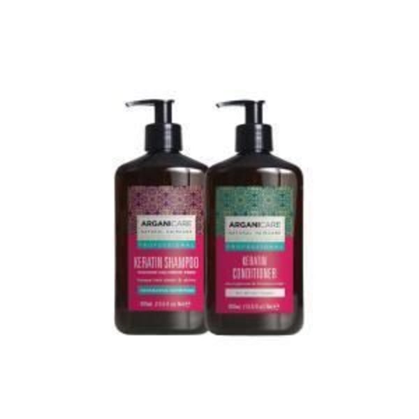Duo Keratin - ARGANICARE - Alle Hårtyper - Regenererer og Revitaliserer - 400ml