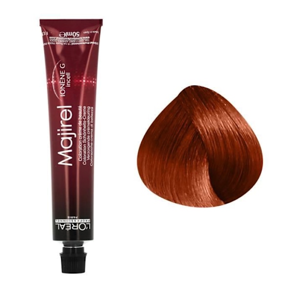 Pysyvä väri - L'OREAL - Majirel N°7.43 - Vaaleanruskoinen kullanhohtoinen - 50ml - Kermatekstuuri Gylden kobber blond