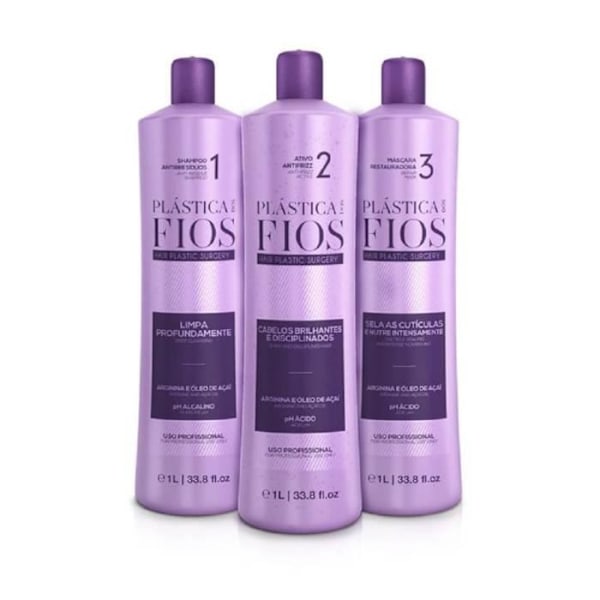 Brittisk Lättning - CADIVEU - Plastica dos Fios - 3 x 1 L - Hydrering - Anti-frizz - Naturlig effekt