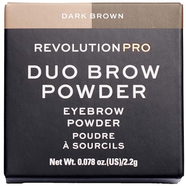 Makeup Revolution - Duo Brow Powder - Mörkbrun Bi-Color