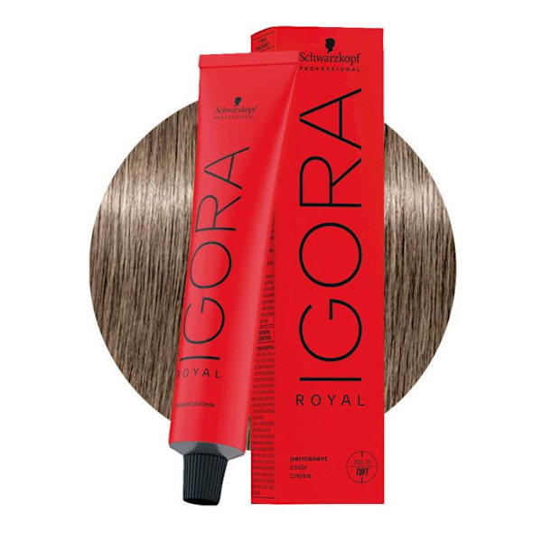 Permanent färgning - Schwarzkopf - Igora Royal 8-1 - Mycket ljus askblond - 60ml - Kräm Ljus askblond, Mycket ljus askblond