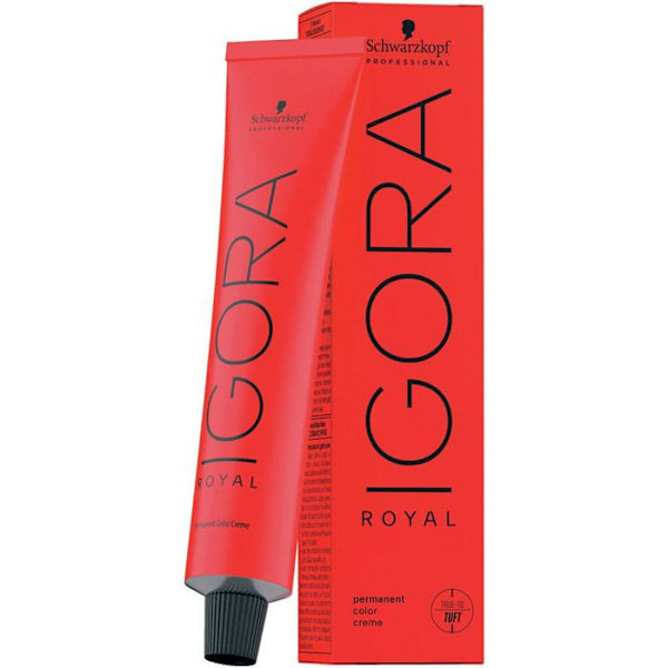 Permanent hårfarve Schwarzkopf Igora Royal 1-0 Sort - Ammoniakfri - 60ml sort