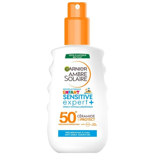 Spray Solkräm - Garnier - Ambre Solaire Sensitive Expert+ - SPF50+ - Barn - 150ml