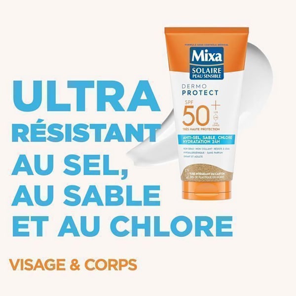 Mixa Dermo Protect Aurinkovoide SPF50+ Kosteutus 24h 175ml N/A