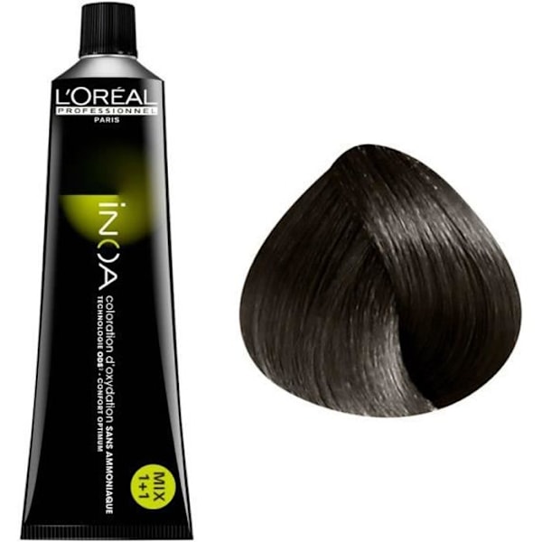 Oxidationsfärg utan ammoniak - L'Oréal - Inoa N°4 - Kastanj - Intensiv hydrering Mörkblond