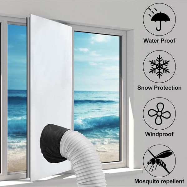 Dørforsegling til Aircondition - Vindueskit 2 / 3 m, Effektiv Isolering og Nem Installation til Balkondør 3m