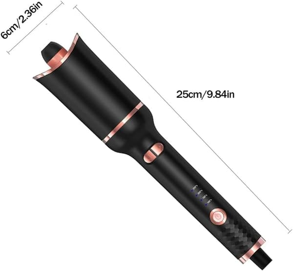 Automatisk Keramisk Locktång 25 mm -Rotationsstav, Säkerhetssensor-Svartguld