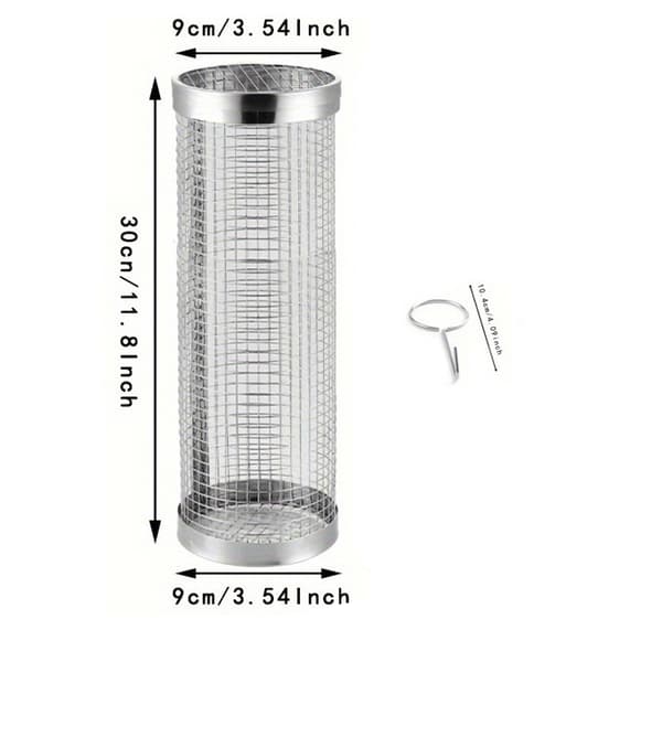 Rolling Grilling Baskets - Best Grilling Basket Ever, Stainless Steel Round Grill Net 2 st-30cm+20cm