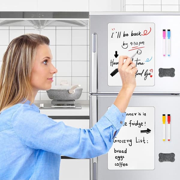 Magnetisk whiteboard-tavla för kylskåp, Magnetisk Whiteboard A3, Vit