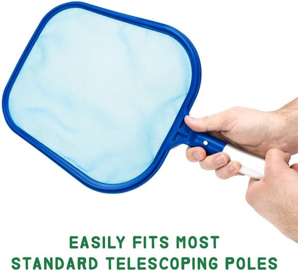 Poolnet til blade, blåt poolrensningsnet, poolskimmernet finmasket, poolnet - poolskimmernet til pool & spa