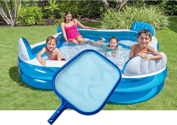 Poolnet til blade, blåt poolrensningsnet, poolskimmernet finmasket, poolnet - poolskimmernet til pool & spa
