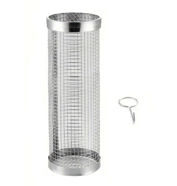 Rolling Grilling Baskets - Best Grilling Basket Ever, Stainless Steel Round Grill Net 1 st-30cm