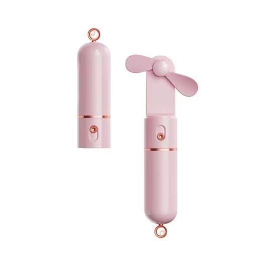 Portable Handheld Fan, Mini USB Fan - 3 Speeds, Foldable, Rechargeable Pink