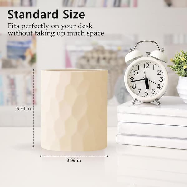 Rund silikone blyantholder | Studenterpapir/makeupbørsteorganisator | Kontorlæringsprodukter (grå, 8,5*8,5*10 cm) gray