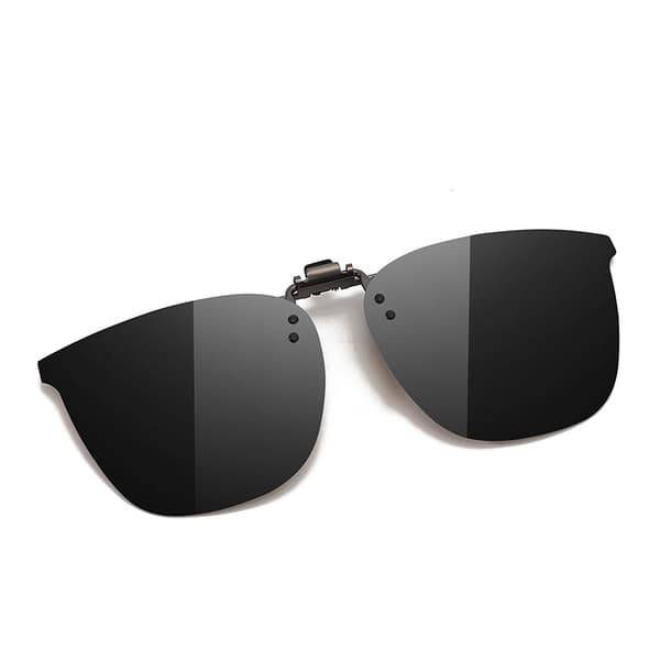 Polariserede clip-on solbriller – UV400 kørebriller til brillebrugere sort+grå Black+Grey