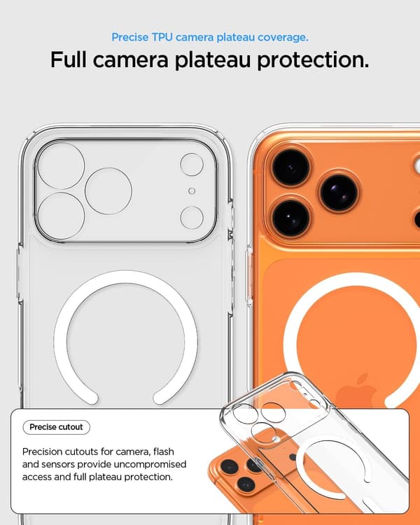 iPhone 17 Pro Deksel Ultra Hybrid, Kompatibel med MagSafe - Klar Hvit