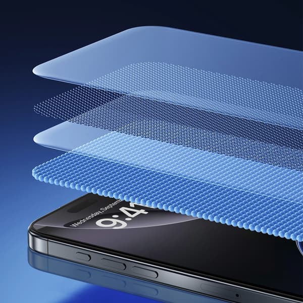 Skärmskydd i härdat glas för iPhone 17 Pro med enkel applikator - 3-pack