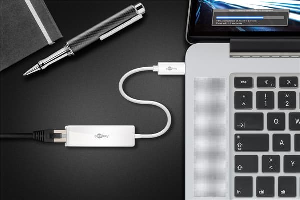USB-C™ Ethernet-adapter, hvit
