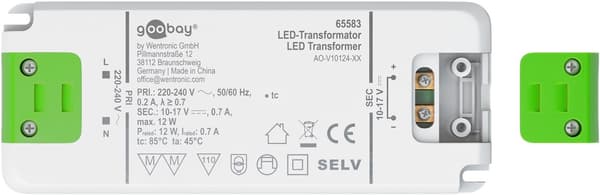 LED konstantströmsdrivdon 700 mA, 12 W, superplatt