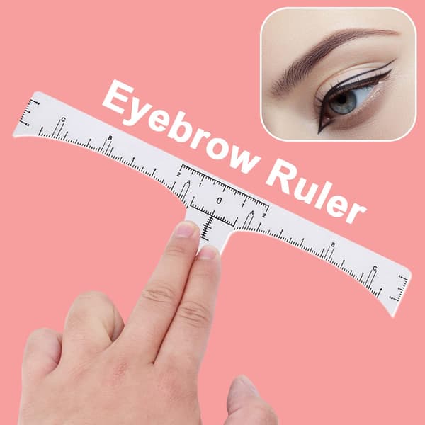 Förpackning med 100 engångs ögonbrynsmått, mätverktyg för microblading, självhäftande ögonbrynsmallar.