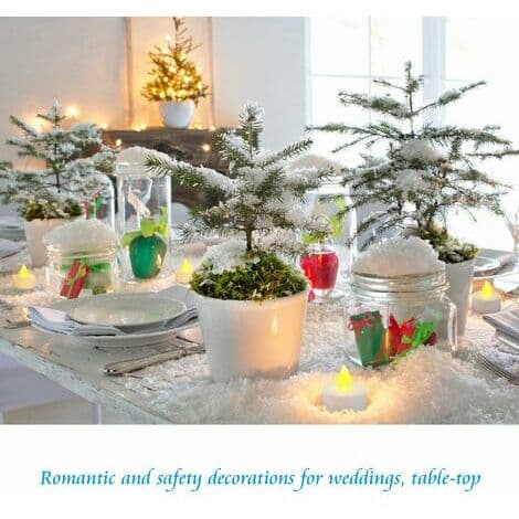 24 gule LED-lys med flammeeffekt