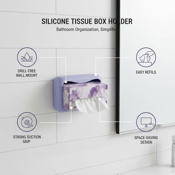 Silikon vevsboksholder, 1 stk, LILLA PURPLE