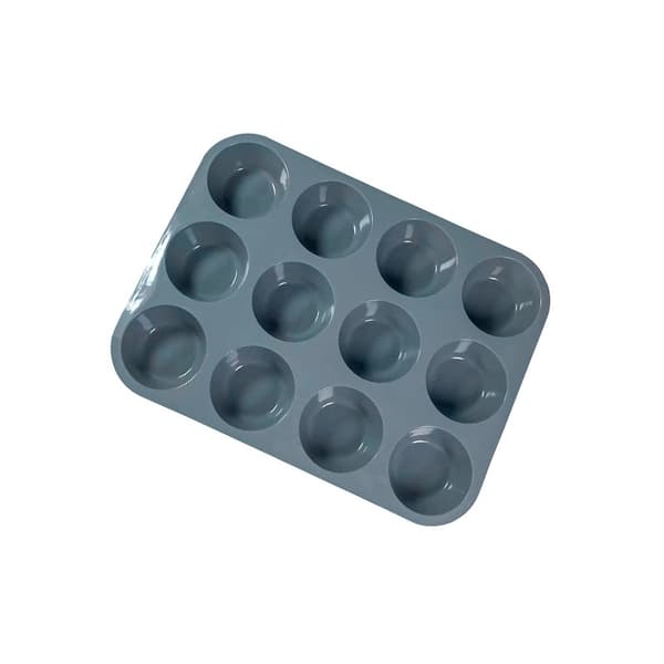 Silikon kakeform - Muffinsform med 12 kopper Grå Grey