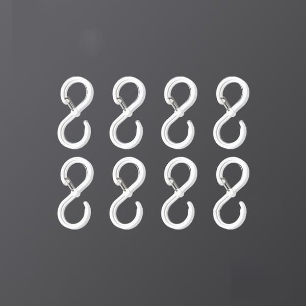 S-formade krokar, 8-pack