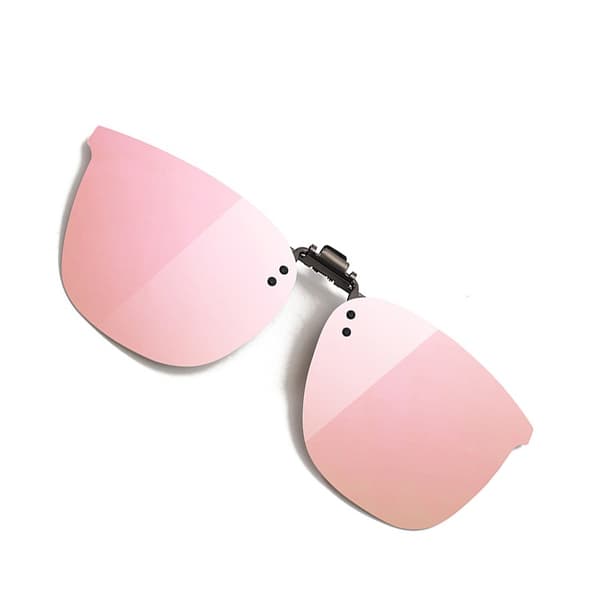 Polariserte clip-on solbriller, rosa Pink