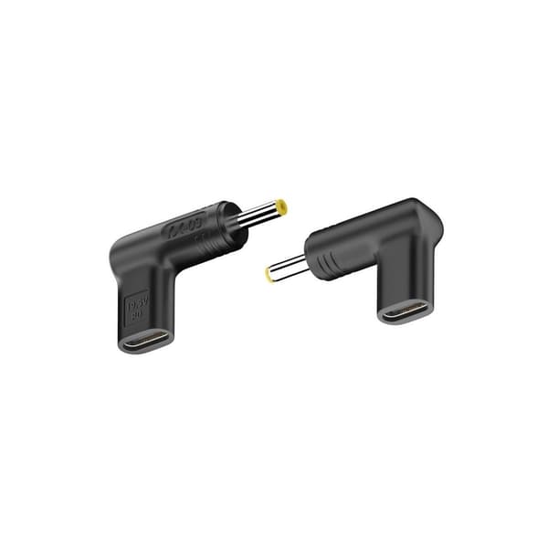 2-pakning Type-C hunn til 20V vinklet DC hann PD Trigger Adapter - 100W USB-C strømforsyning