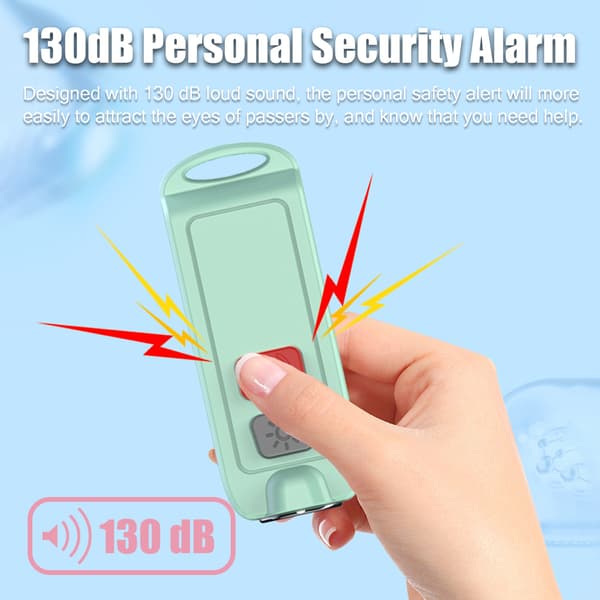 Panikalarm 130 dB, LED-lys, IP66 vandtæt Sort
