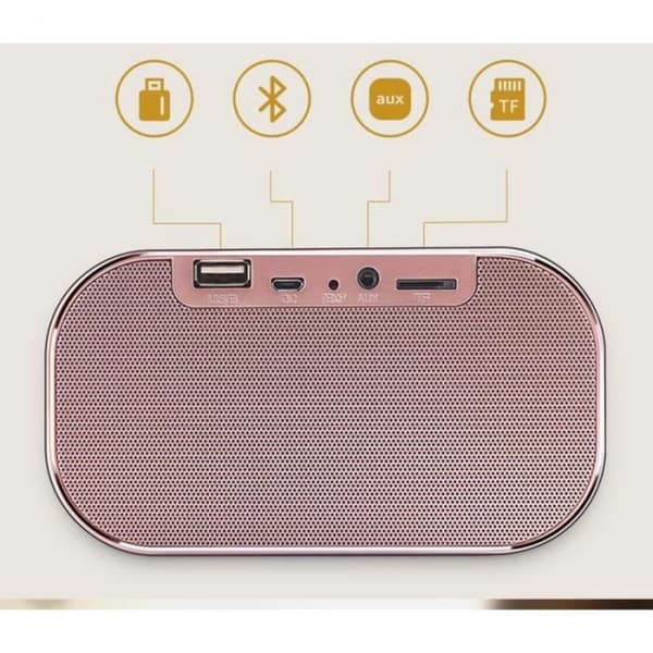 Bluetooth klockradio FM-högtalare med termometer och handsfree