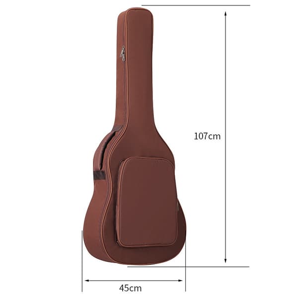 40-41 tommers akustisk gitarbag med 10T polstring Brun Brown