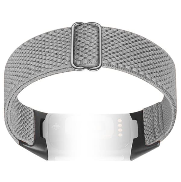 Nylonranneke Fitbit Charge 5/6:lle, vaaleanharmaa LightGrey