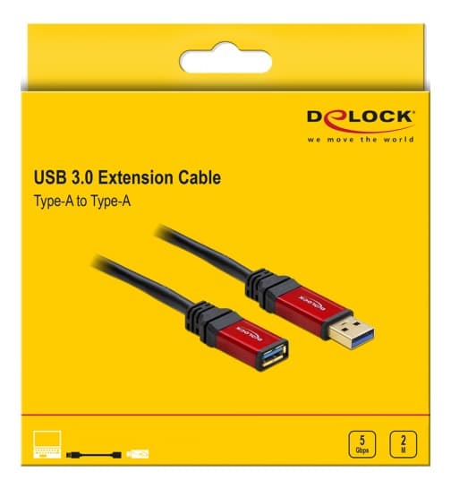 Förlängningskabel USB 3.0 Typ-A ha>USB 3.0 Typ-A ho 2m