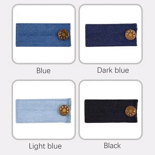Midjeförlängare / Knappförlängare för Jeans - 4-pack 72x35x3 mm