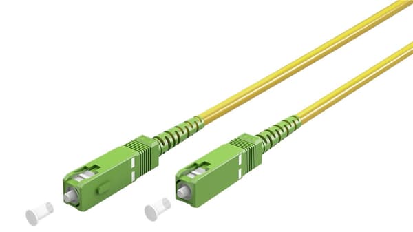 Fiberoptisk kabel (FTTH), Singlemode (OS2) Gul, gul (Simplex), 20 m