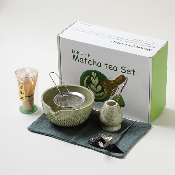 Matcha Visp Sett: SQ Jade Kniv Matcha 8-deler Rustfritt Stål